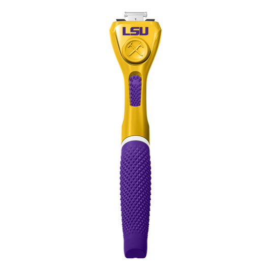 Gold and purple tool with LSU branding on a white background