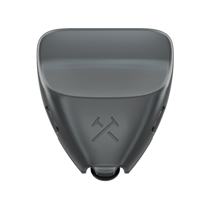 Dollar Shave Club Razor Cover against blank backdrop.